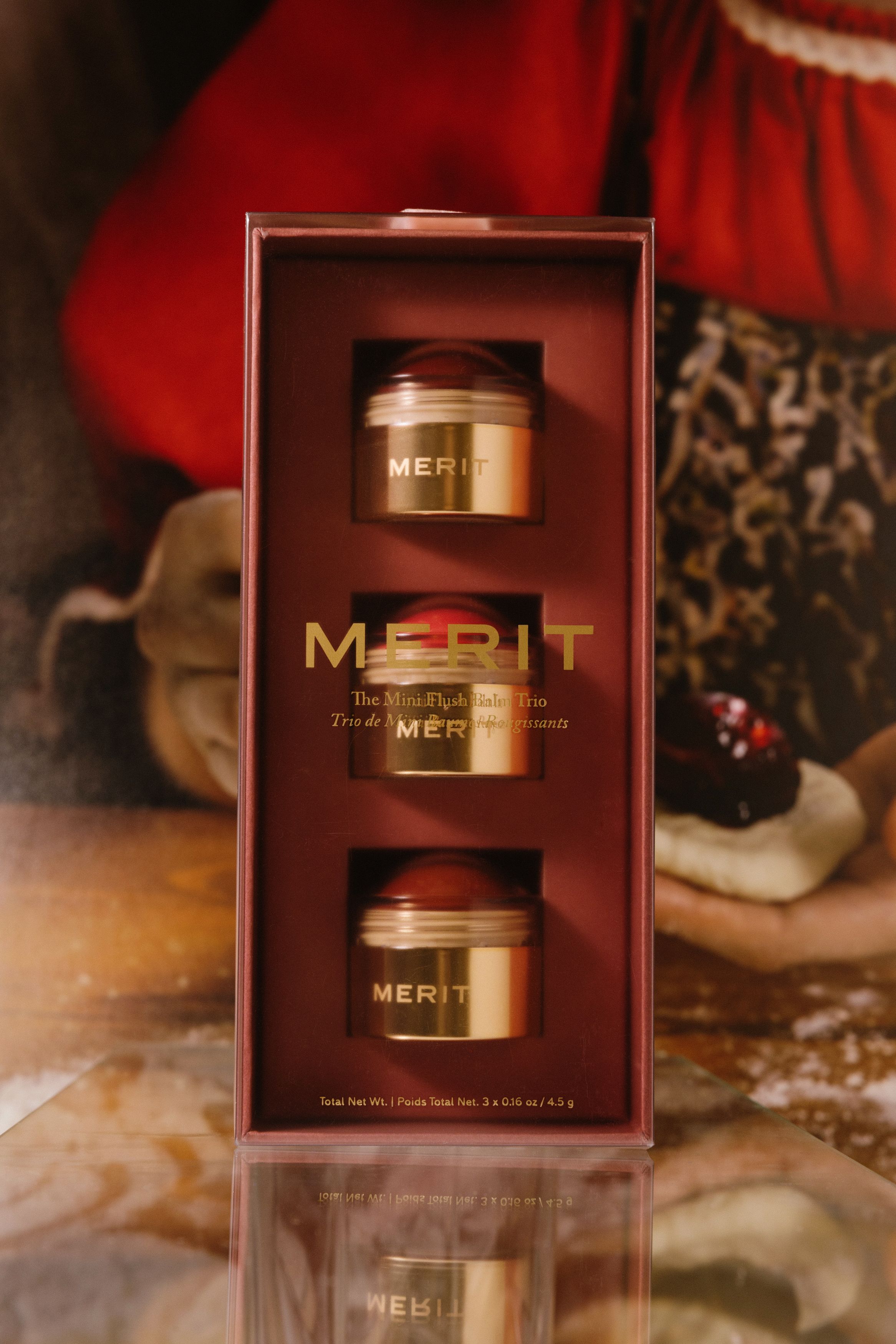 Мини набор румян MERIT The Mini Flush Blush Balm Trio 4,5g*3