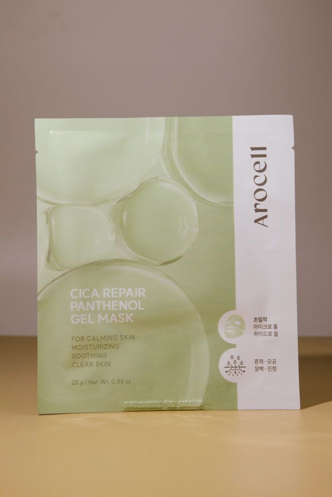 Гидрогелевая маска с экозомами, ПДРН и патенолом Arocell Cica Repair Panthenol Gel Mask 24g