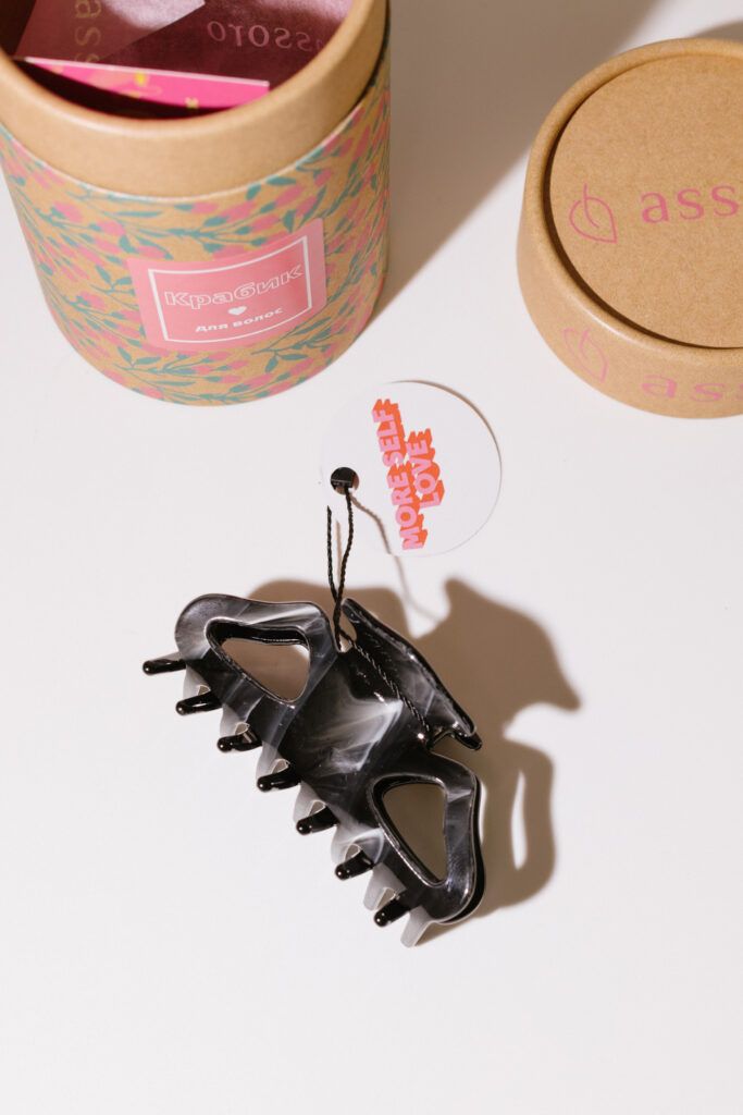 

Краб для волос - Черная вуаль Assoro