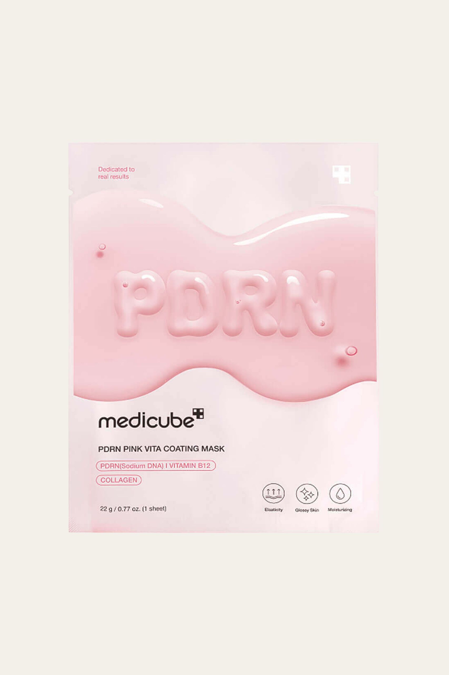 Тканевая маска с PDRN для сияния medicube PDRN Pink Vita Coating Mask 22g