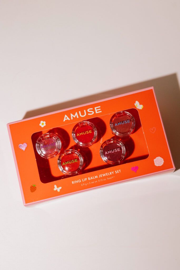 Набор любимых бальзамов Amuse Ring Lip Balm Jewelry Set 5*0,9g