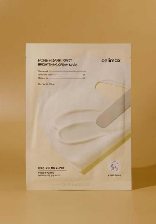 Кремовая маска с ниацинамидом и керамидами Celimax Pore+Dark Spot Brightening Cream Mask 20г