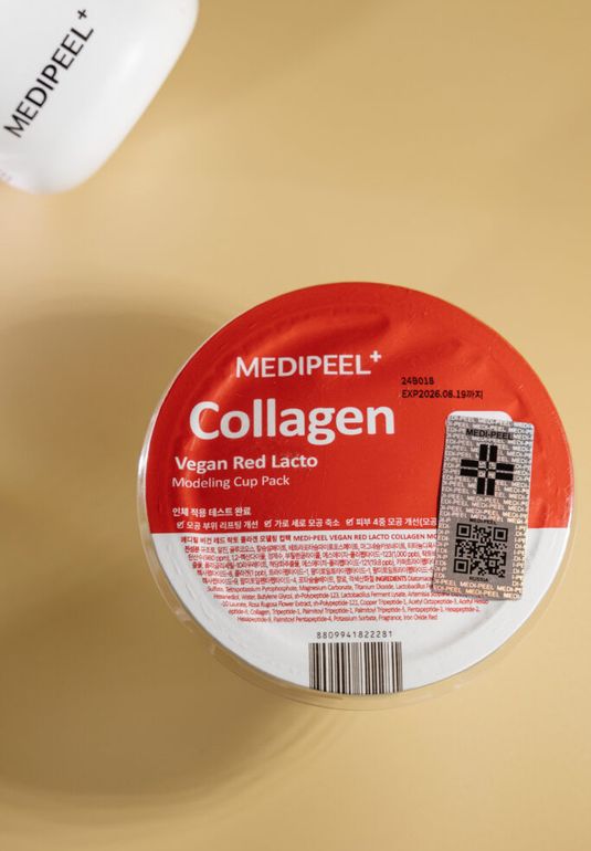 Восстанавливающая альгинатная маска MEDI-PEEL Vegan Red Lacto Collagen Modeling Cup Pack 28g