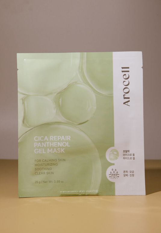 Гидрогелевая маска с экозомами, ПДРН и патенолом Arocell Cica Repair Panthenol Gel Mask 24g