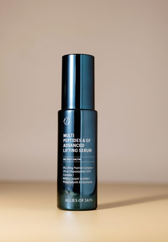 Разглаживающая мультипептидная сыворотка с фактором роста ALLIES OF SKIN Multi Peptides & GF Advanced Lifting Serum 30ml