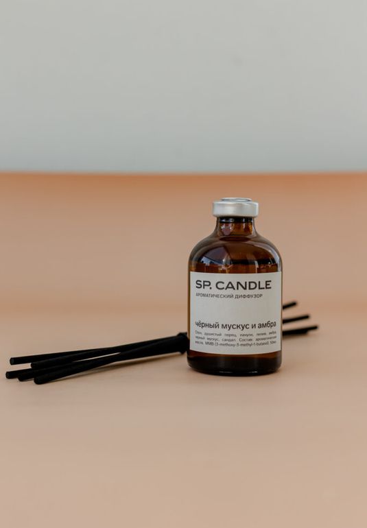 Ароматический диффузор Черный мускус и амбра SP. CANDLE 50мл