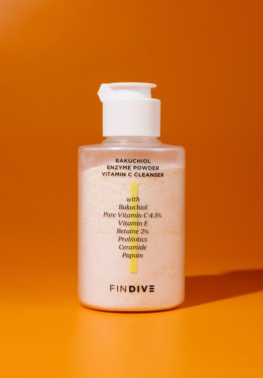 Энзимная пудра с витамином С FINDIVE Bakuchiol Enzyme Powder Vitamin C Cleanser 40g