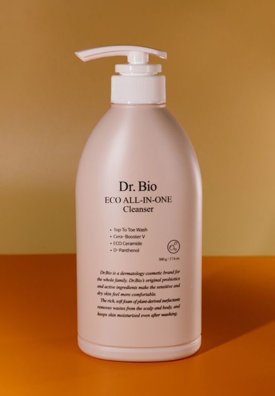 Универсальное очищающее средство для лица и тела с пробиотиками и маслом ши Dr. Bio ECO All-In-One Cleanser 500g
