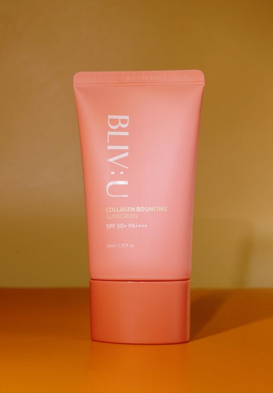 Коллагеновый солнцезащитный крем с пептидами BLIV:U Collagen Bouncing Sunscreen SPF50+PA++++ 50ml