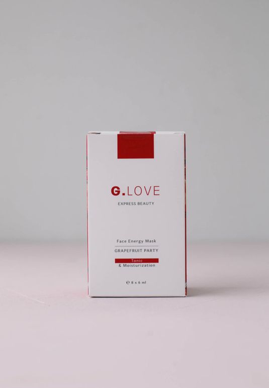 Маска для лица с ниацинамидом G.LOVE Face Energy Mask Grapefruit Party 8*6ml