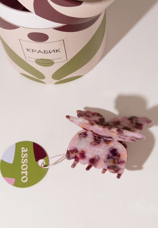 Краб для волос - Бабочка Космополитен Assoro