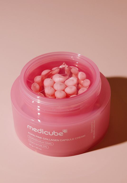 Капсульный крем для лица с ПДРН и пептидами medicube PDRN Pink Collagen Capsule Cream 55г