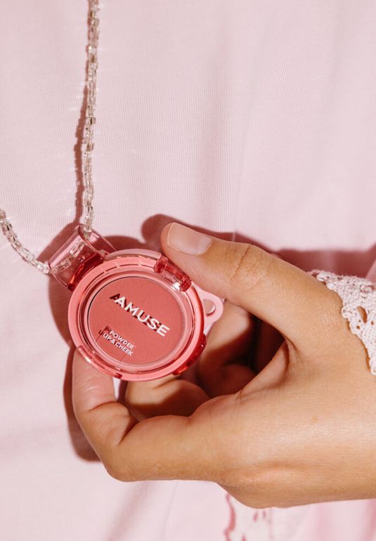 Нежная пудра для макияжа губ и щек Amuse Powder Lip&Cheek [07 Rose Girl] 4g
