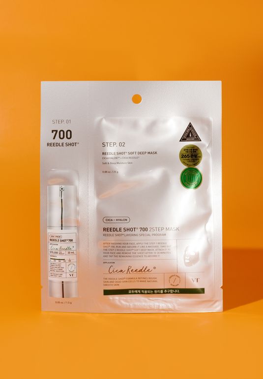 Двухступенчатая маска-бустер со спикулами VT Mild Reedle Shot 700 2-Step Mask 1,5г + 20г