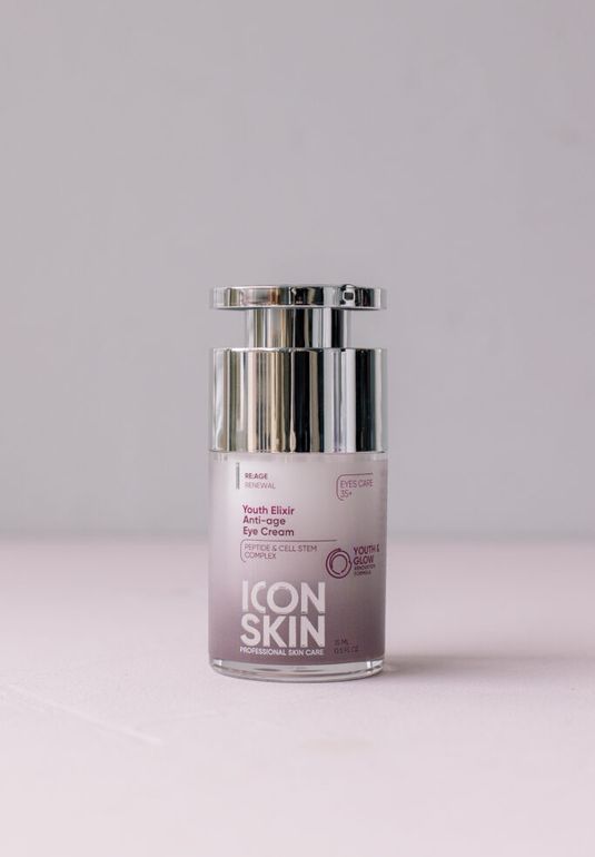 Омолаживающий крем для глаз с пептидами и стволовыми клетками ICON SKIN Youth Elixir Anti-Age Eye Cream 15ml