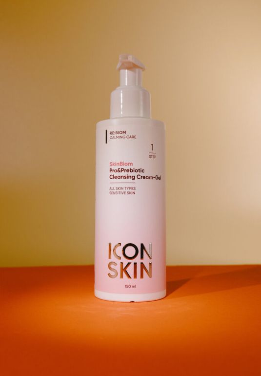 Очищающий крем-гель для умывания c про- и пребиотиками ICON SKIN SkinBiom Pro & Prebiotic Cleansing Cream-Gel 150ml