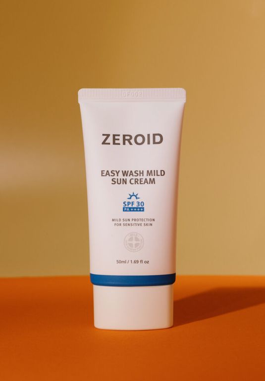 Легкий солнцезащитный крем для сухой и чувствительной кожи SPF30 ZEROID Easy Wash Mild Sun Cream SPF30PA++++ 50ml