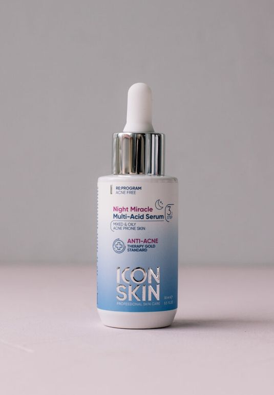 Ночная пилинг-сыворотка ICON SKIN Night Miracle Multi-Acid Serum 30ml