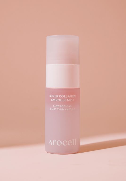 Двухфазная коллагеновая сыворотка-спрей с розовым маслом и ПДРН Arocell Super Collagen Ampoule Mist 30мл