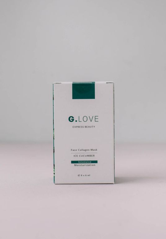 Маска для лица с коллагеном и гиалуроновой кислотой G.LOVE Face Collagen Mask Ice Cucumber 8*6ml