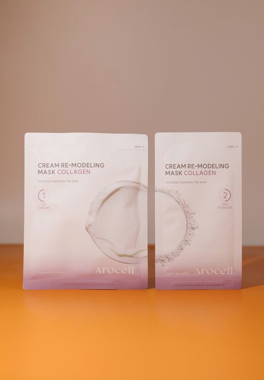 Альгинатная маска с коллагеном для упругости и сияния Arocell Cream Remodeling Mask Collagen 77г