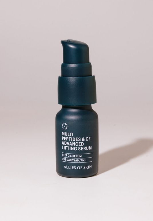 Разглаживающая мультипептидная сыворотка с фактором роста ALLIES OF SKIN Multi Peptides & GF Advanced Lifting Serum 7ml