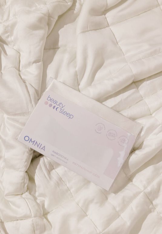 Наволочка из шёлка цвет молочный Beauty Sleep Omnia