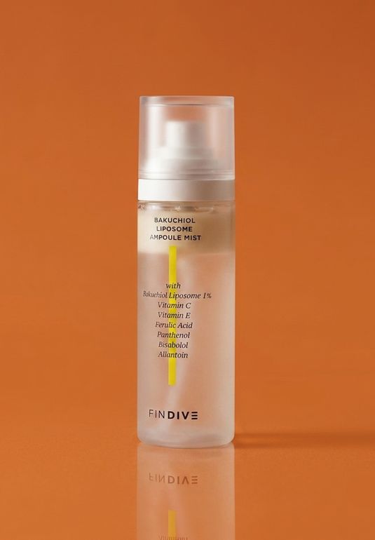Тонер-спрей для увлажнения и сияния FINDIVE Bakuchiol Liposome Ampoule Mist 100мл