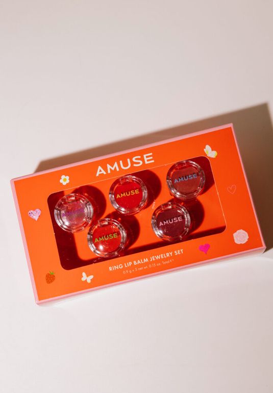 Набор любимых бальзамов Amuse Ring Lip Balm Jewelry Set 5*0,9g