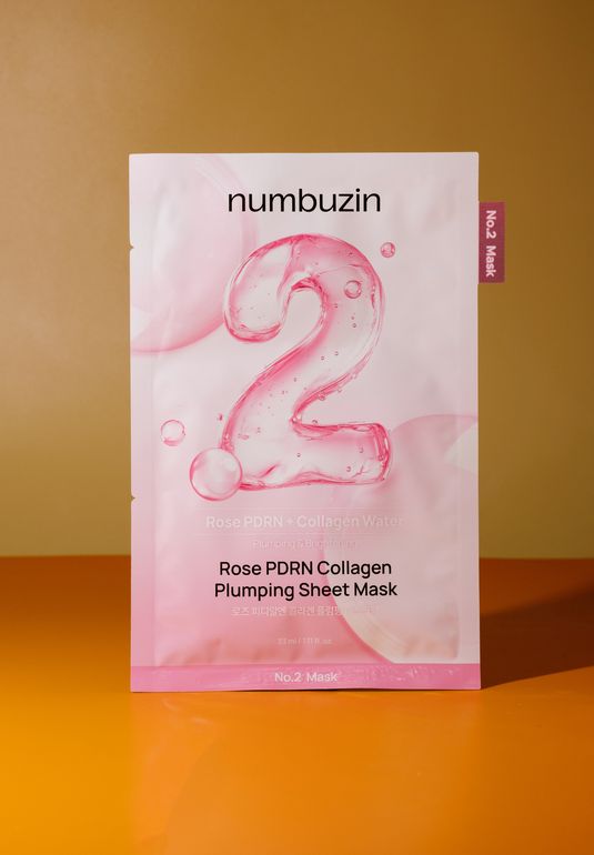 Увлажняющая тканевая маска на основе ПДРН и коллагена numbuzin No.2 Rose PDRN Collagen Plumping Sheet Mask 33ml