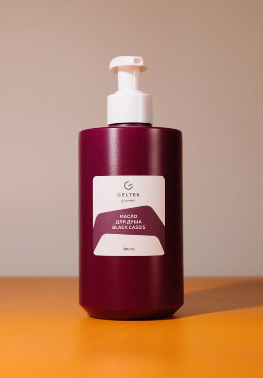 Масло для душа с ароматом черной смородины Geltek Black cassis 390мл