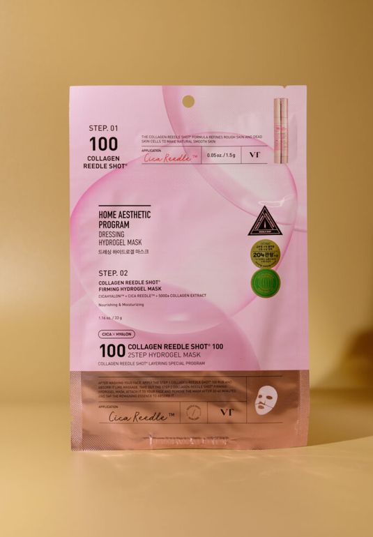 Двухэтапная маска для лица с коллагеном и микроиглами VT Collagen Reedle Shot 100 2step Mask 1.5g + 33g