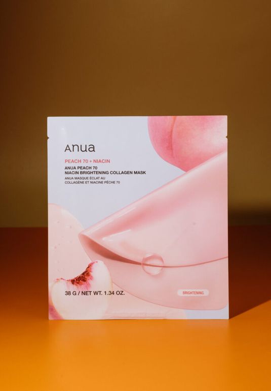 Гидрогелевая осветляющая маска для лица Anua Peach 70 Niacin Brightening Collagen Mask 38г