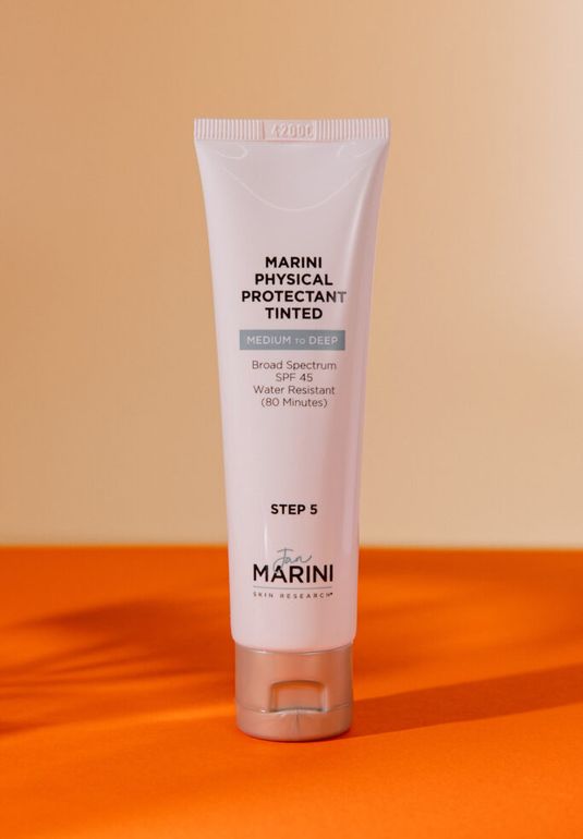 Солнцезащитный водостойкий крем с тональным эффектом на физических фильтрах JAN MARINI Marini Physical Protectant SPF 45 (Tintend Deep) 57g
