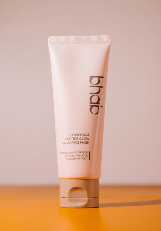 Пептидная маска-пленка с экстрактом гриба чага для сияния кожи BHAB Slowchaga Peptide Glow Wrapping Mask 75ml
