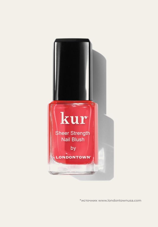 Румяна для ногтей Маков цвет Londontown Kur Sheer Strength Nail Blush Poppy 12мл