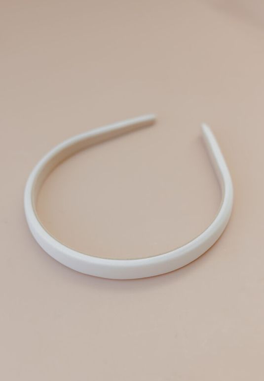 HAIRMATES Обруч сатиновый, Светлая слоновая кость
