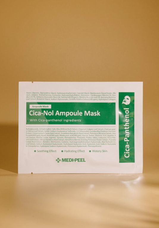 Успокаивающая тканевая маска с центеллой и пантенолом MEDI-PEEL Cica-Nol B5 Ampoule Mask 30ml