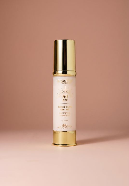 Солнцезащитный крем для лица A.G.E.STOP Swiss Glow UVA-UVB Protecting Sunscreen SPF50 50мл
