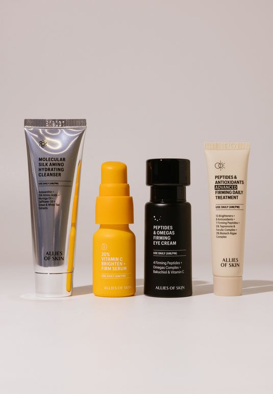 Набор для упругости и сияния ALLIES OF SKIN Firm & Glow Set 25ml/8ml/12ml15ml