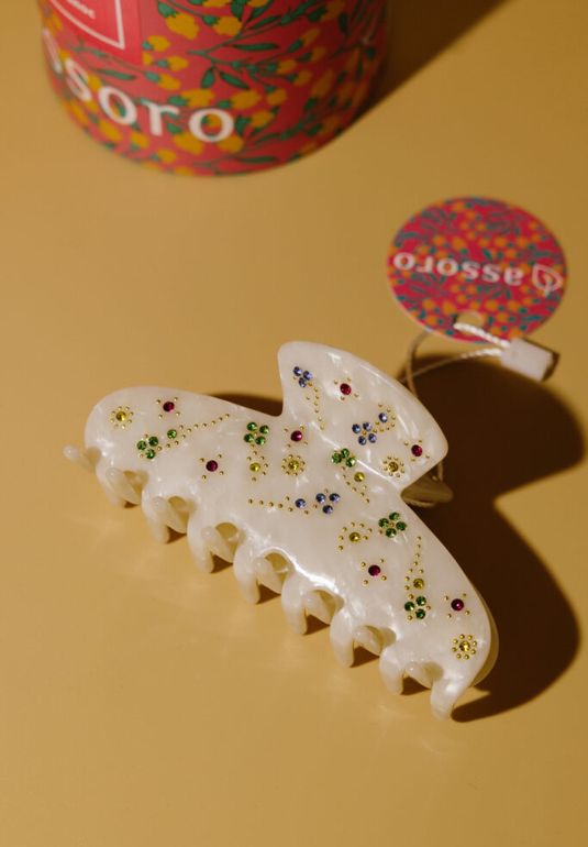 Краб для волос - Белая лили Assoro