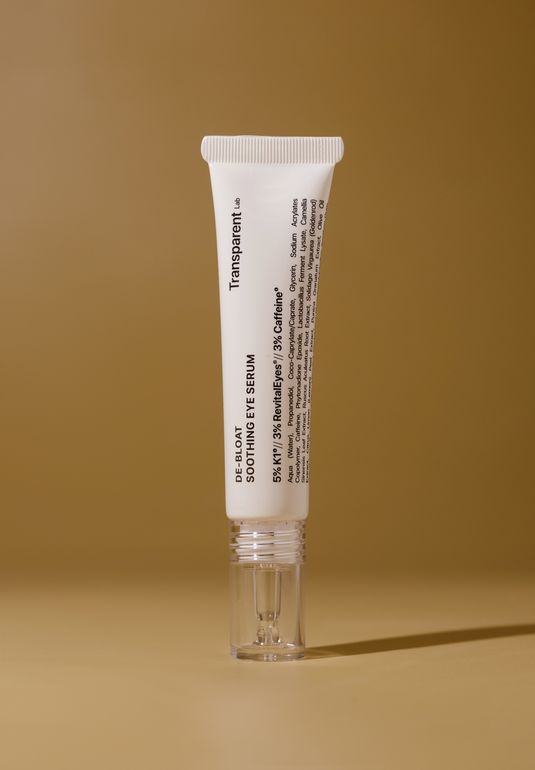 Сыворотка для глаз с пептидами и кофеином против отеков Transparent Lab De-Bloat Soothing Eye Serum 15ml