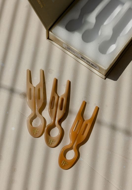 Шпилька Hairpin No1 Коллекция Париж- Бежевый/Песочный/Карамельный (Набор 3шт.)