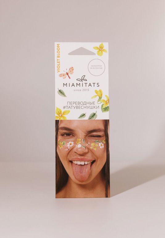 Переводные тату-веснушки (для одного нанесения) MIAMITATS Violet bloom