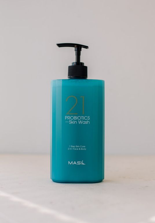 Универсальное очищающее средство 2 в 1 для лица и тела c пробиотиками MASIL 21 Probiotics Skin Wash 500ml