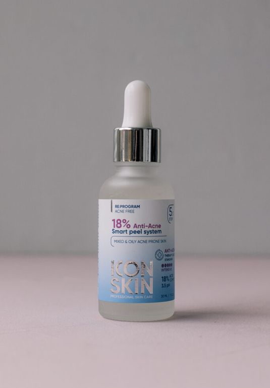 Смарт пилинг-система для проблемной кожи ICON SKIN 18% Anti-acne Smart Peel System 30ml