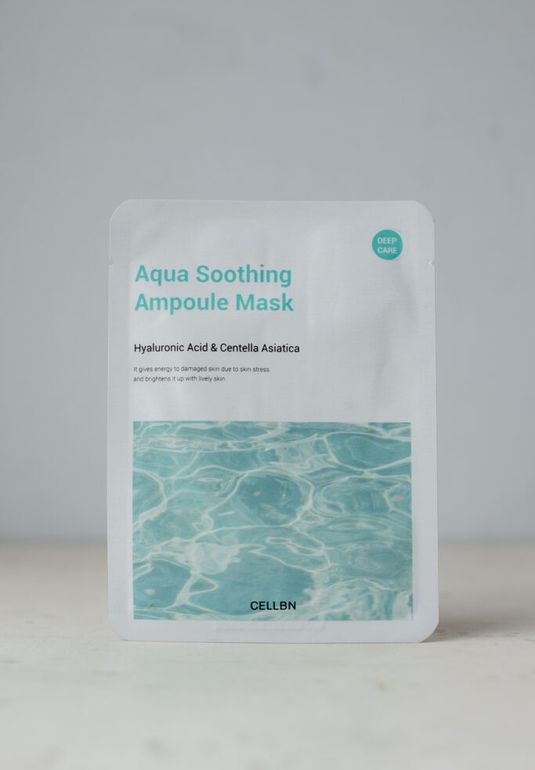 Тканевая маска с центелой и гиалуроновой кислотой CELLBN Soothing Ampoule Mask 20ml