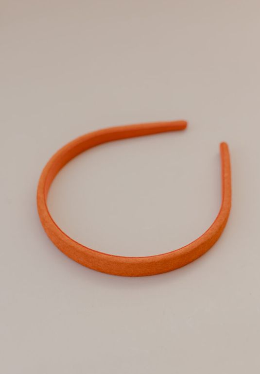 HAIRMATES Обруч замшевый С03, Оранжевый 1,5см