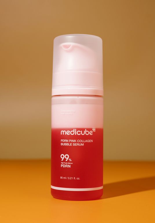 Пузырьковая сыворотка с коллагеном и ПДРН medicube PDRN Pink Collagen Bubble Serum 95мл