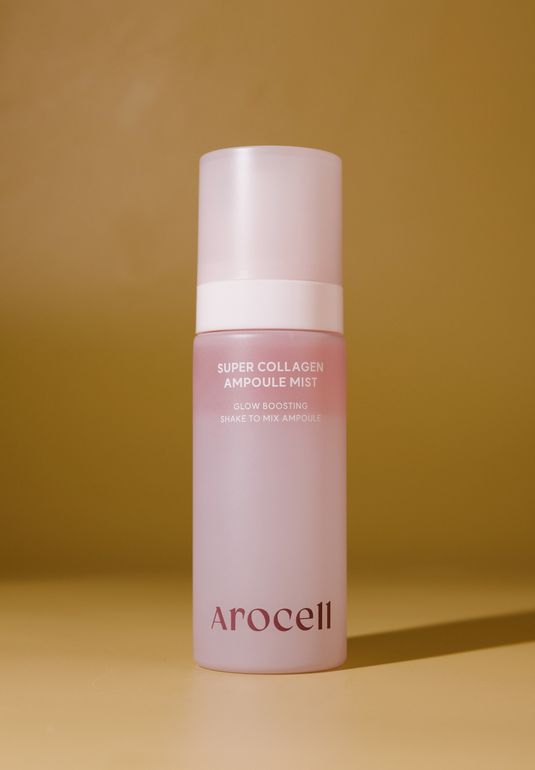 Двухфазная коллагеновая сыворотка-мист с розовым маслом и ПДРН Arocell Super Collagen Ampoule Mist 80ml